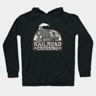 Railroad Crossing Railway Locomotive Hoodie